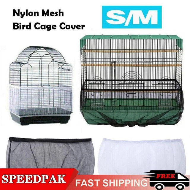 Nailon Mascota Jaula Pájaro Cubierta Bloqueador de Polvo Jaula Pájaro Accesorios Jaula Pájaro Red U9L1