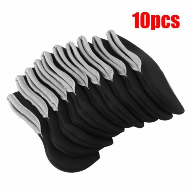 10Pcs Golf Iron Covers Club Protector Set Neoprene Headcovers Golf Accessories