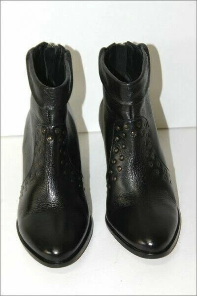 SAN MARINA Bottines Boots Cuir Clouté Noir Doublées Cuir T 36 TTBE 3
