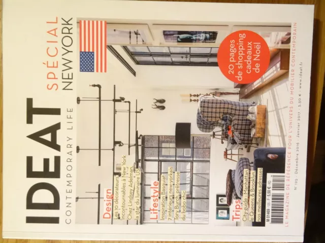 Ideat N°125 | Déc 2016 Janv 2017 | Spécial NY Design Lifestyle Trips *Mag. Neuf