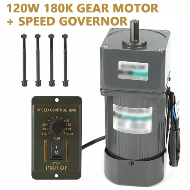Motore cambio 180K e regolatore di velocità motore Gear motore elettrico CW/CCW 220V 120W