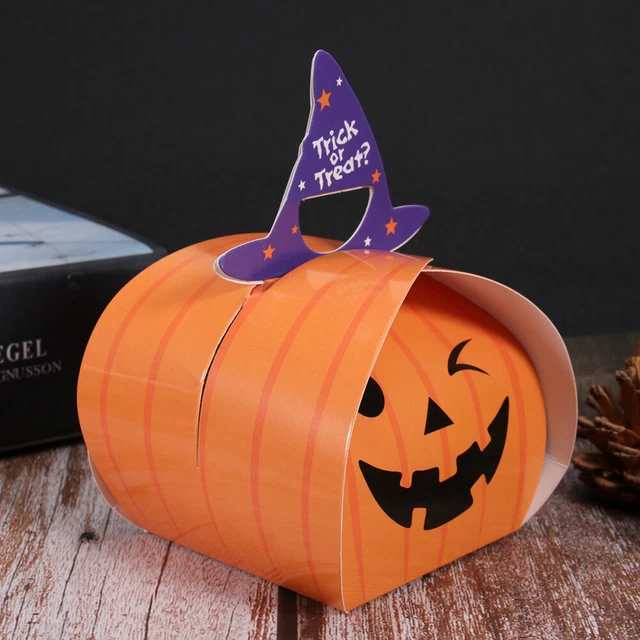10 pz borse dolcetto o scherzetto festa di Halloween caramelle scatola etichette bambino