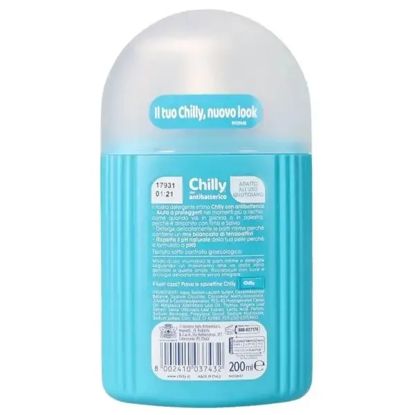 3 PZ Chilly Detergente Intimo Antibatterico Difesa e Protezione Ph5 200ml Nuovo 3