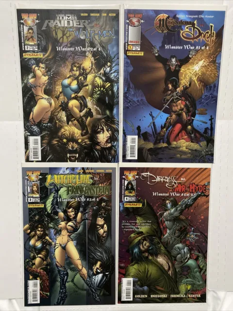 Monster War Tomb Raider, Witchblade, Darkness,  2005 Image Comic Top Cow 1 2 3 4