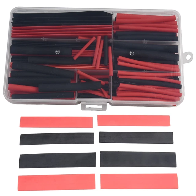 Reliable Protection for Your Wires 150PCS Black Red Heat Shrink Tubing Kit