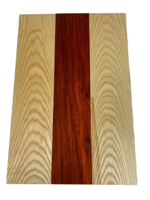 Ash & Padauk  Electric Guitar Body Blank, 3 Piece Glued Solid Body 21" x 14" x2"