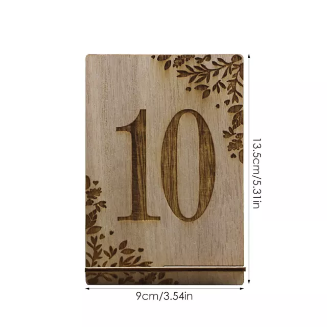 1-10 Wedding Wooden Table Numbers Rustic Wood Table Seat Numbers Holder Party 3