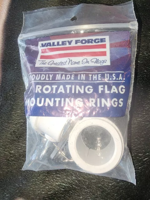 Valley Forge 1 in. L Plastic Flag Mounting Rings Brushed