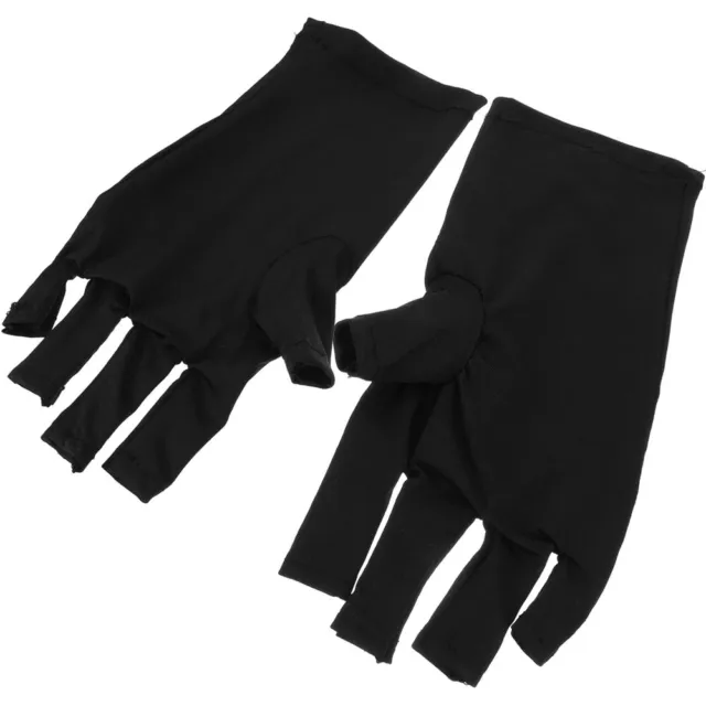 2 pares de guantes difusor sin dedos luz ultravioleta