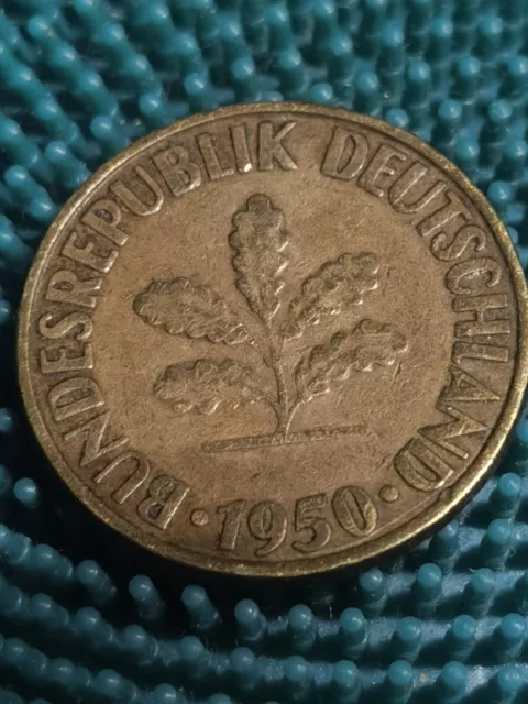 10 Pfennig 1950 G - Kursmünze Bundesrepublik Deutschland - "Groschen"