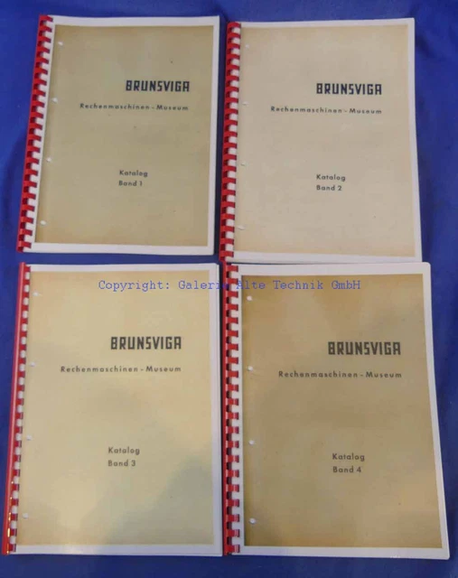 Brunsviga: RM-Museum 4 Bücher - Rechenmaschine calculator - Saml. Weber - 1053