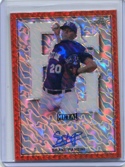 2020 Leaf Perfect Game Metal Orange Marble Autographs Shane Panzini Auto 1/1