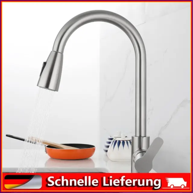 Hot Cold Mixer Crane Tap Stainless Steel Washbasin Tap Single Handle for Kitchen