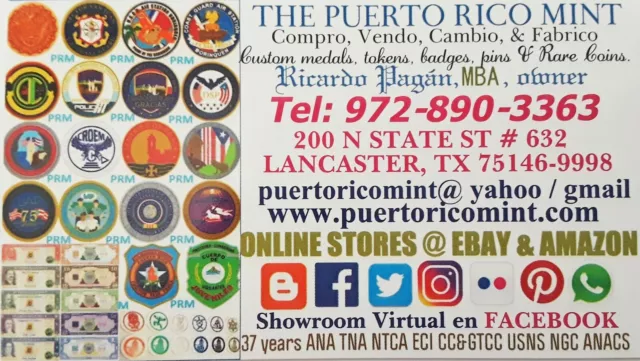 Set 4 Ficha PIP PARTIDO INDEPENDENTISTA PUERTO RICO Wooden Nickel token PATRIOTA 3