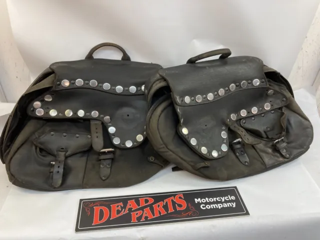Harley Dyna convertible FXDS FXDC nylon leather saddlebags bags look