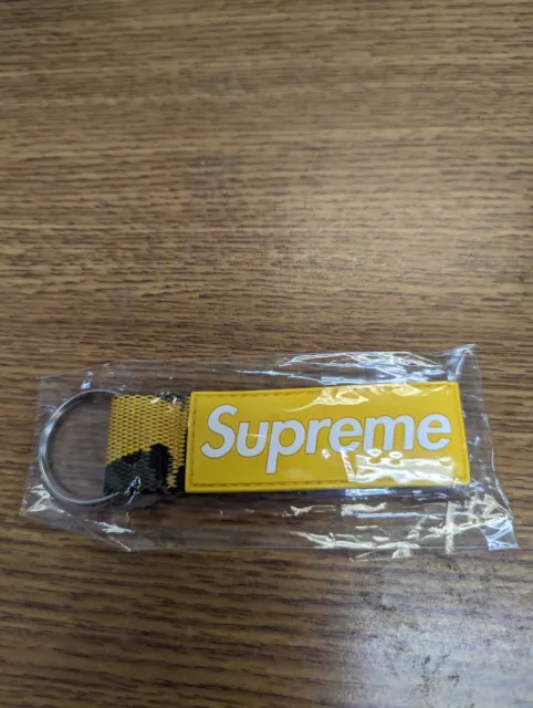 SUPREME WEBBING KEYCHAIN SS23A110 Yellow Camouflage Brand New RARE