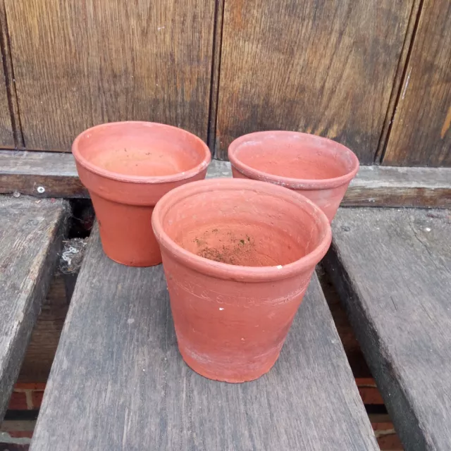 Set 3 Sankey Bulwell Vintage  Terracotta Clay Plant Pot