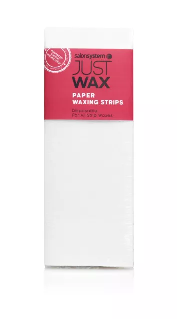 Salon System Just Wax Paper Waxing Strips Soft Wax Hair Removal Pack of 100