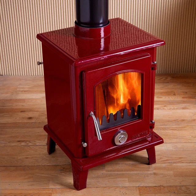 DEFRA APPROVED 5KW Coseyfire Petit Enamel Multi-Fuel Woodburning Stove Wine  Red £513.99 - PicClick UK