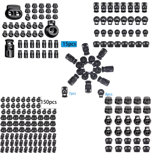 Generische Federverschlüsse Kunststoffkordel Stopper Ende Rucksack Kordelschloss Kit robust 2