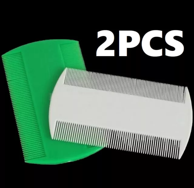 2X Double Sided Nit Combs Head Lice Comb Detection Pet Dog Cat Flea