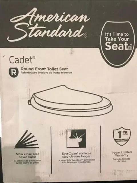 American Standard Cadet Slow Closed Round Front Toilet Seat White