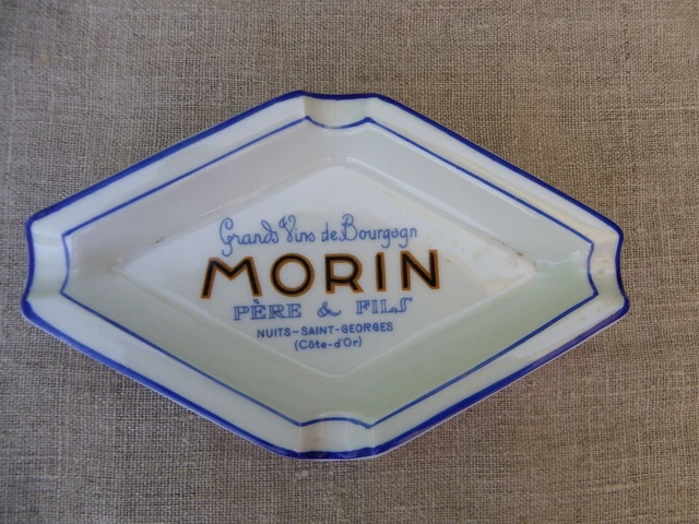 Cendrier Publicitaire Ancien Porcelaine De Baudour Vins Morin Nuits St Georges