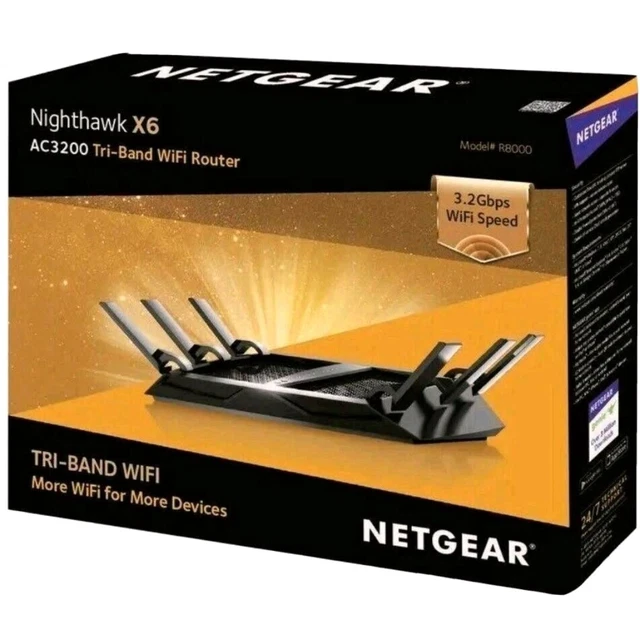 Netgear Nighthawk X6 R8000 Gigabit WLAN Router, AC3200, Tomato DD-WRT OpenWRT