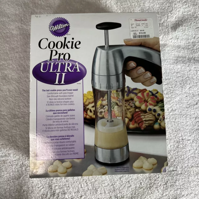 Wilton Cookie Pro Ultra II Cookie Press 16 Shaping Disks With Original Box