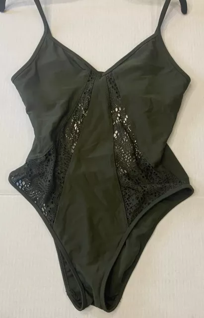 Mossimo One Piece Women’s Swimsuit Size Medium Army Green