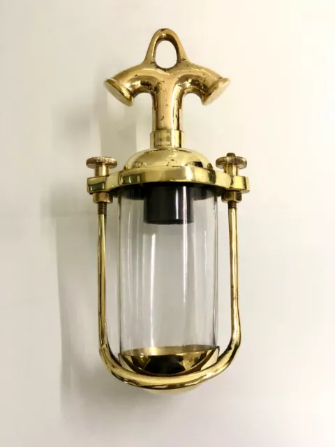 Antique Ceiling Hanging Solid Brass Metal Nautical Pendant Light Fixture