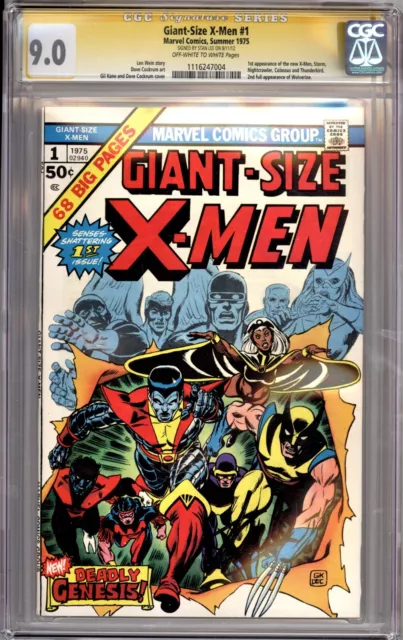 Giant-Size X-Men #1 Cgc 9.0 Signature Series Signed Stan Lee 1St App Marvel