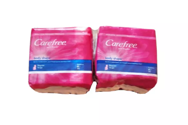 Lot of 2 Carefree Acti-Fresh Pantiliners 20ct Liners Fresh Scented Regular To Go