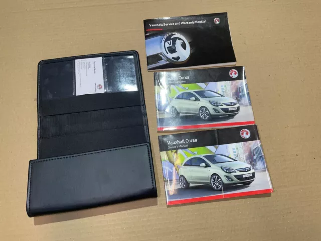 Vauxhall Corsa D Owners Manual Handbook Folder Service Book Wallet #20