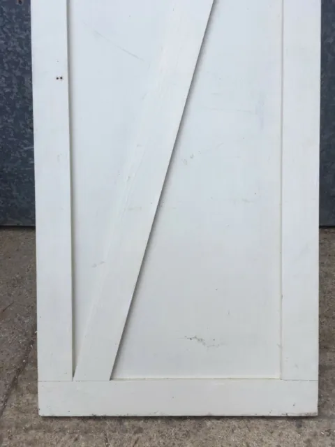 21”x50 7/8” Reclaimed Old Painted Pine Two Panel 1 Over 1 Short Internal Door 10