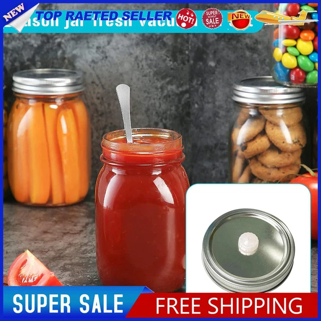Reusable Mason Jars Covers Vacuum Preservation Lids Set Gadgets (84mm Cover)