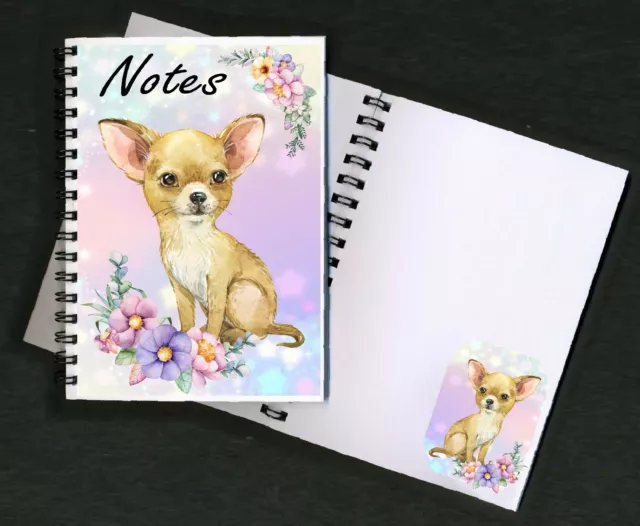 Chihuahua Cute Puppy Dog Notebook + small image on every page by Starprint