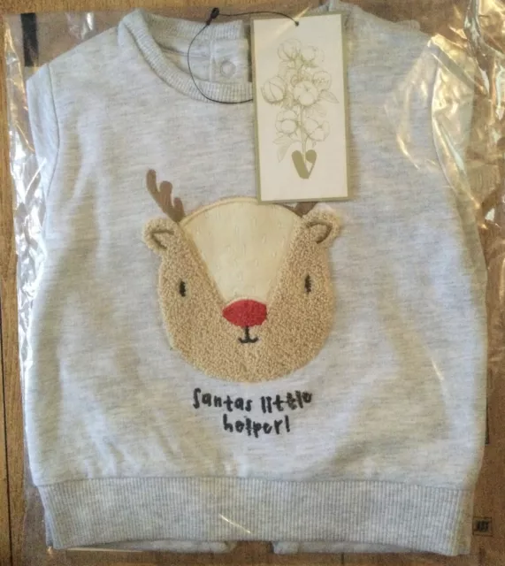 Mini V By Very Unisex Baby Christmas Reindeer Jogging Set Age 3-6 Months 17.5lbs