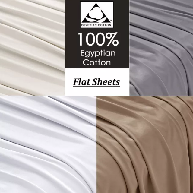 Luxury 100% Egyptian Cotton 400 Thread Count Flat Sheet Single Double King SK