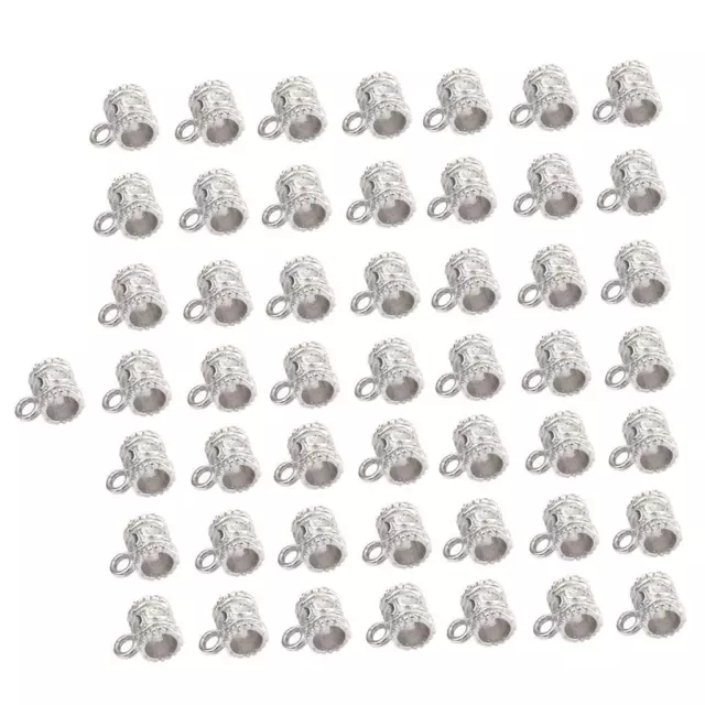 50 Tibetisches Silber Verbinder Bails Europäisches Perlenarmband 3