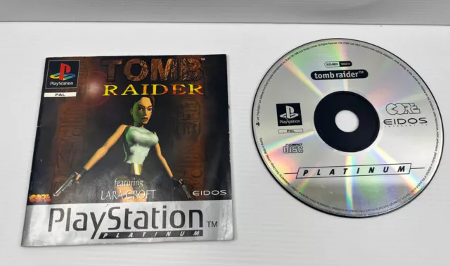 Tomb Raider Sony Playstation 1 Game OZ Seller PS1 DISC & MANUAL ONLY!