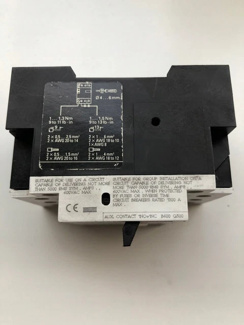 Motor protection switch 1.6-2.4A Siemens 3VU1300-1MH00 /#Z D1KR 9994