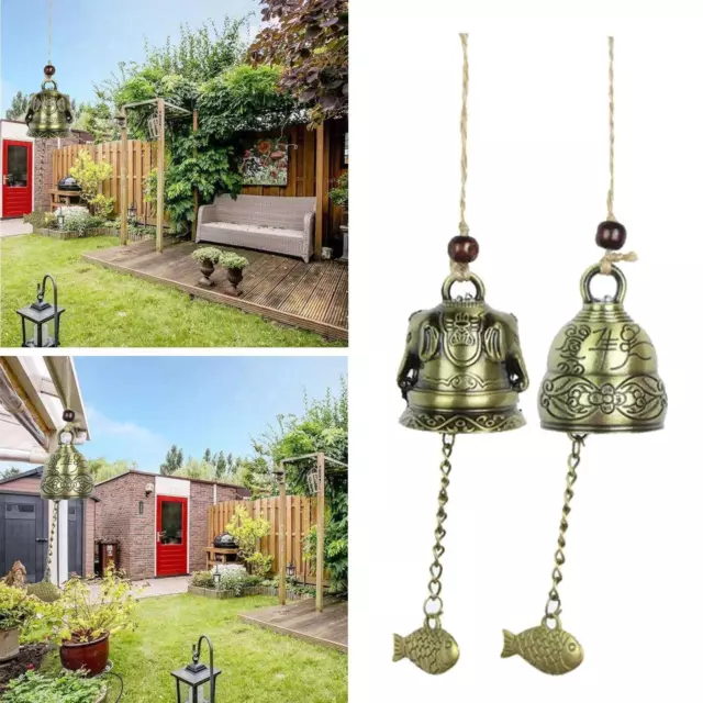 1pc Fengshui Bell Vintage Dragon Bell Fengshui Wind Chimes pour La Maison Jardin