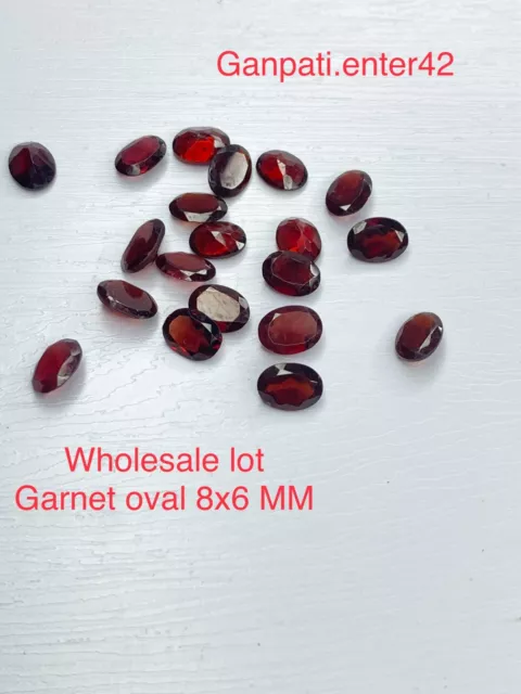 Natürlich Granat Facettiert Oval Schliff 8x6 MM 20 Stück Großhandel Menge Lose