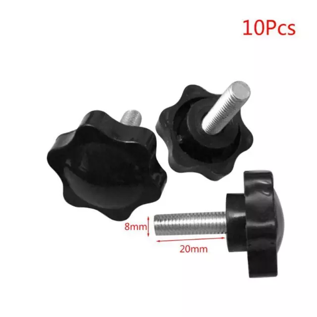 10 Pcs M6/M8 Male Thread Star Shaped Head Clamping Screw Knob Wing Nut Durable