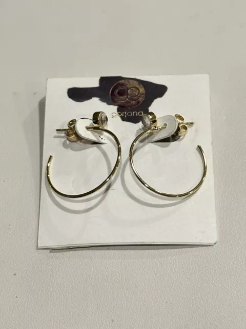 Gorjana Gold Tone Open Hoop Earrings