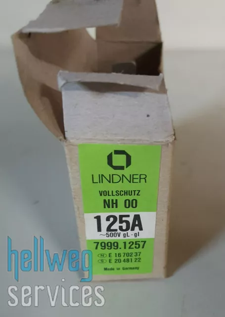 Lindner NH00 Nh-Fusible 125A, Gl , 500V 7999.1257 Vollschutz 2