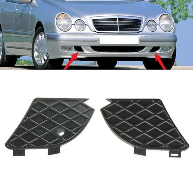Pair For MERCEDES EClass-W210 1999-2003 Front Bumper Fog Light Grill Covers