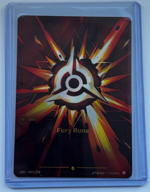 RIFTBOUND TCG LEAGUE Of Legends Origins Alternate Art Fury Rune 007a ...