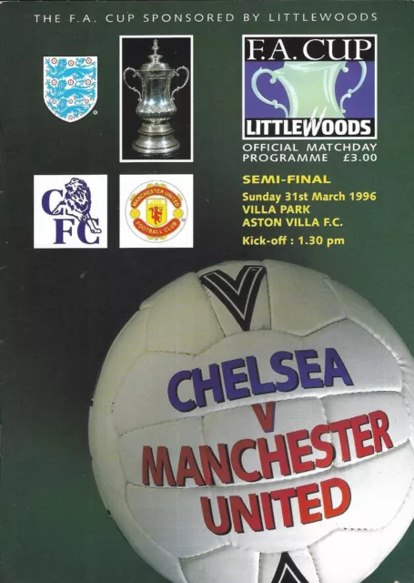 Chelsea v Manchester United. FA Cup Semi-Final. 1996.